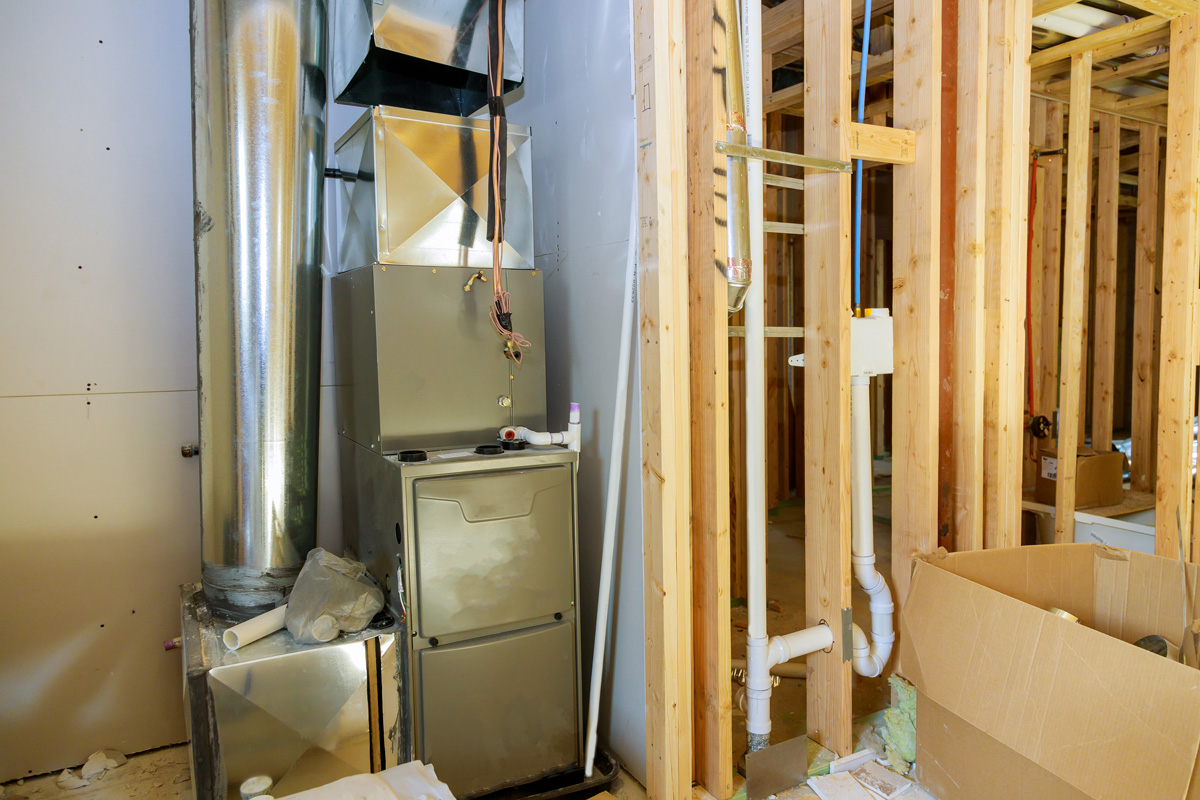 Furnace inside of a home.
